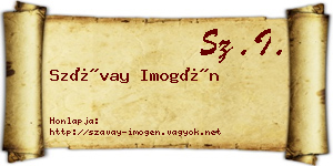 Szávay Imogén névjegykártya